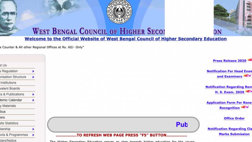 West Bengal Board 12th Result 2020: WBCHSE Uccha Madhyamik Result out soon at wbresults.nic.in, wbchse.nic.in