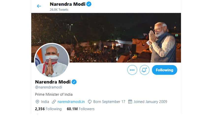 Huge Twitter following of 60 mn! PM Narendra Modi gains whopping 10 mn followers in less than a year Huge Twitter following of 60 mn! PM Narendra Modi gains whopping 10 mn followers in less than a year