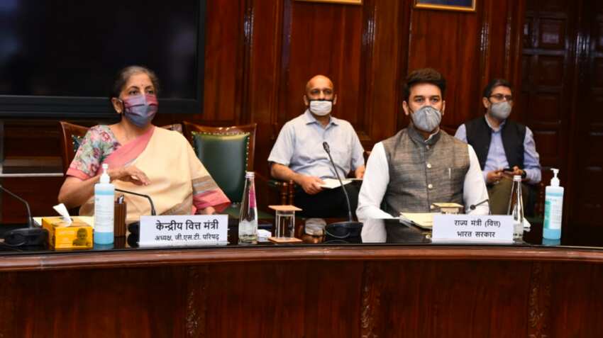 GST Council Meet: FM Nirmala Sitharaman says &#039;Act of God&#039; may result in contraction of economy this fiscal 