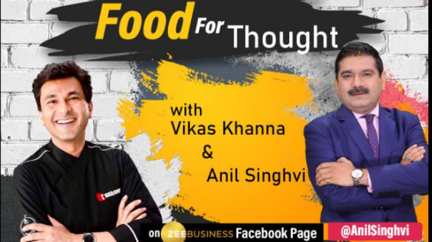 #StarsOnZeeBusiness: Catch Anil Singhvi in LIVE chat with celebrity chef Vikas Khanna on Wednesday
