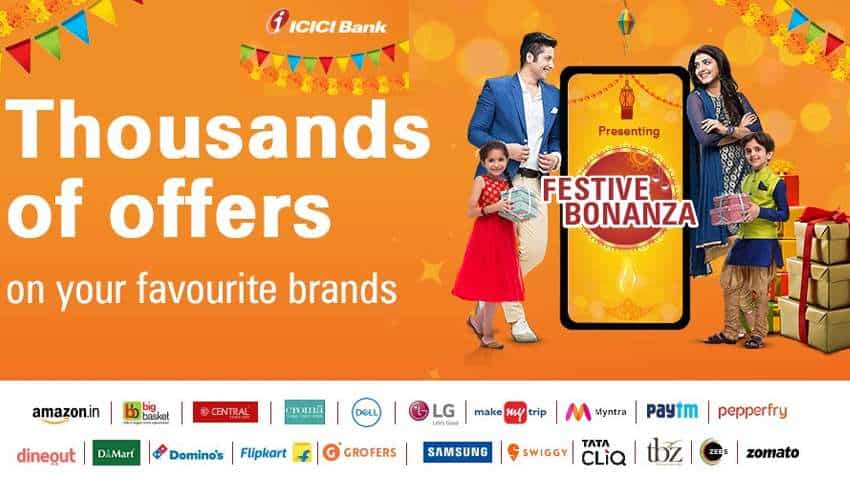 ICICI Bank Festive Bonanza LAUNCHED! Discounts, cashbacks, EMIs, loan offers and more - These TOP DEALS are up for grabs ICICI Bank Festive Bonanza LAUNCHED! Discounts, cashbacks, EMIs, loan offers and more - These TOP DEALS are up for grabs
