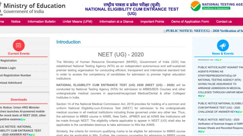 NEET 2020 result out today at ntaneet.nic.in: Here is how to check  