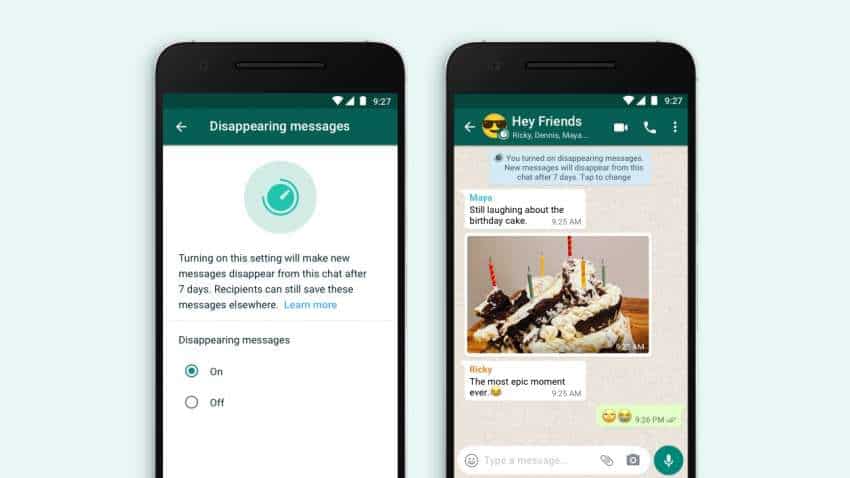 WhatsApp will now allow you to send messages that will disappear after 7 days 