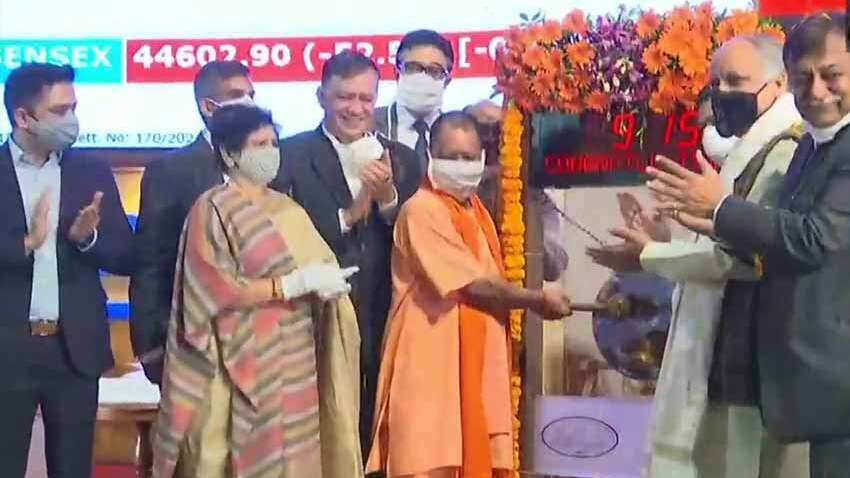 Rs 200 cr Lucknow Municipal Corporation Bonds list successfully on the BSE; UP CM Yogi Adityanath rings BSE bell on listing Rs 200 cr Lucknow Municipal Corporation Bonds list successfully on the BSE; UP CM Yogi Adityanath rings BSE bell on listing