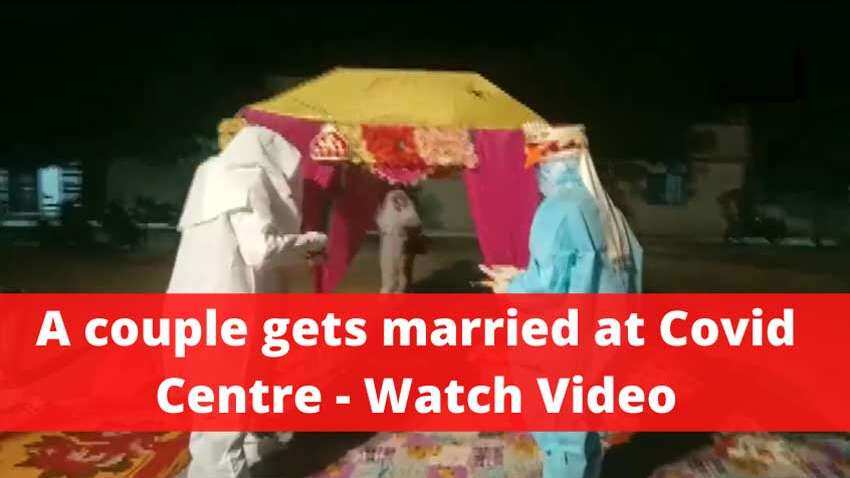Rajasthan bride tests corona positive, but gets married wearing this shocking wedding dress at Covid-19 care centre | watch video 