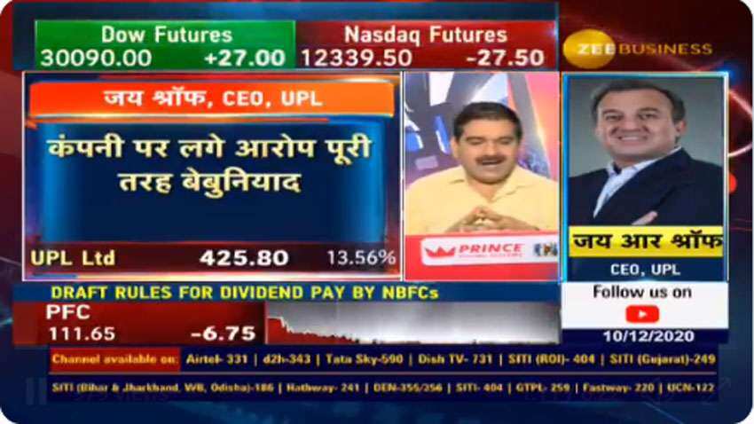 In exclusive chat with Anil Singhvi, UPL CEO JR Shroff calls allegations against him &#039;malicious&#039; even as share price plunges