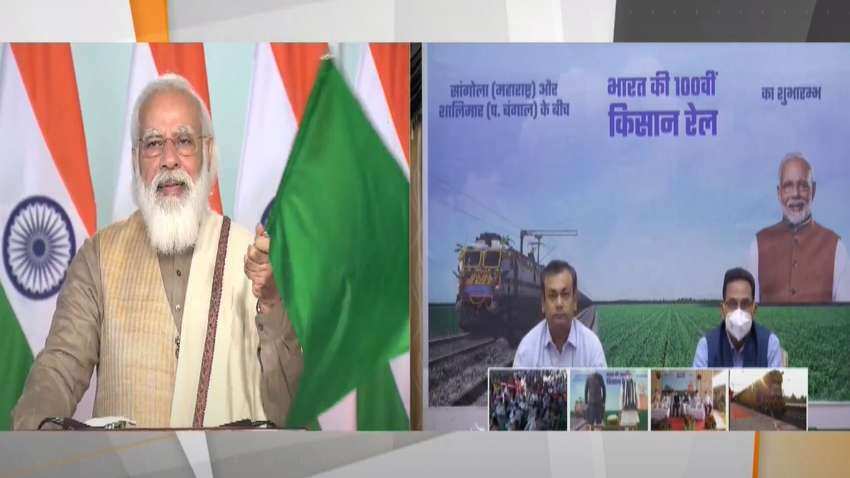 PM Narendra Modi flags off 100th Kisan Rail - Multi-commodity train, no bar on consignment size! 