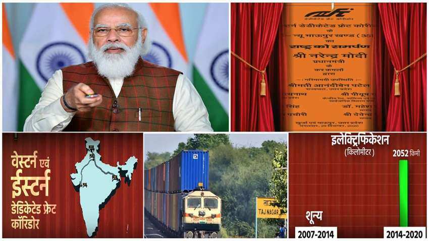 New era of freight rail revolution! PM Narendra Modi inaugurates EDFC&#039;s Bhaupur-Khurja section by flagging off Alstom’s WAG 12 e-Locos