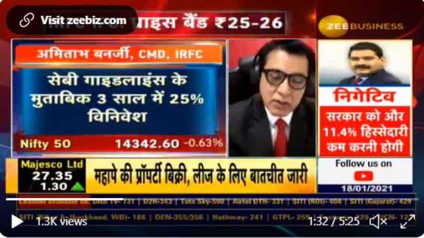 IRFC IPO: CEO Amitabh Banerjee explains future expansion plans of the company