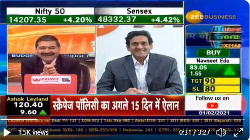 In chat with Anil Singhvi, IIFL Chairman Nirmal Jain says Budget 2021 proposals are excellent news for the market 