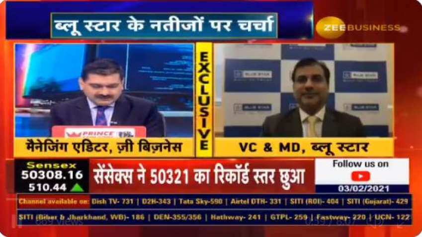 Exclusive: In chat with Anil Singhvi, Blue Star VC and MD Vir Advani talks about results, Budget 2021 and business outlook