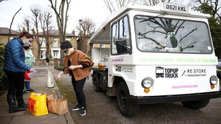 On a retro style milk truck, London entrepreneur chases a ''zero waste'' future On a retro style milk truck, London entrepreneur chases a ''zero waste'' future