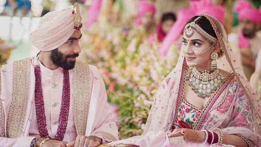Jasprit Bumrah wedding: Indian pacer gets married to TV presenter Sanjana Ganesan, couple says &#039;love found them worthy&#039; 