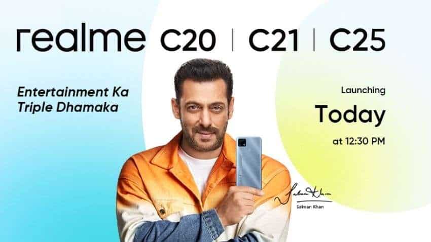 Budget smartphones Realme C25, Realme C21, Realme C20 set to launch in India today: Check expected price, specifications and LIVE streaming details NOW! Budget smartphones Realme C25, Realme C21, Realme C20 set to launch in India today: Check expected price, specifications and LIVE streaming details NOW!