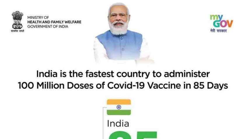 India leads US and China, administers 100 million COVID-19 vaccinations doses in 85 days