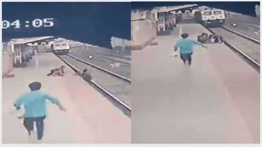 WATCH: Mumbai pointsman saves child from being run over by train; Twitterati hails real-life hero, demands award for him