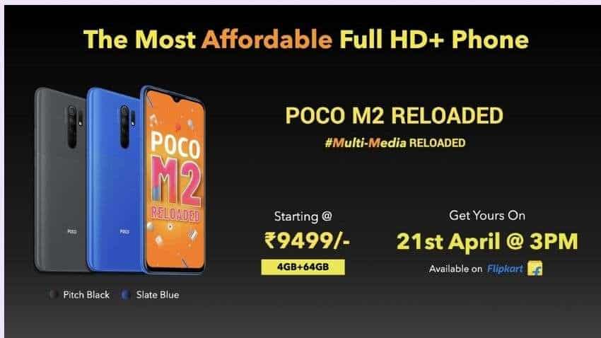 Budget smartphone Poco M2 Reloaded launched in India at Rs 9,499; Check camera, specifications and more