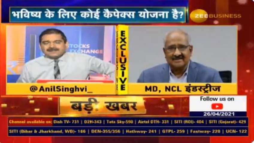 In Chat With Anil Singhvi Ncl Industries Md K Ravi Says No Covid 19 Impact On Operations So Far Zee Business