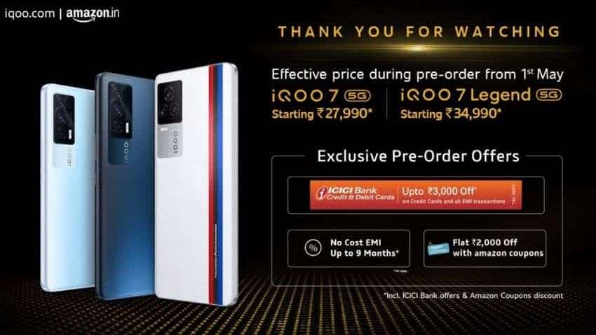 iQOO 7 series pre-orders begin TOMORROW: Check Price, BANK offers, specifications and more iQOO 7 series pre-orders begin TOMORROW: Check Price, BANK offers, specifications and more