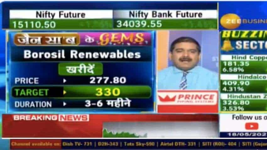 Stocks to buy with Anil Singhvi: Borosil Renewables is a top Sandeep Jain recommendation today Stocks to buy with Anil Singhvi: Borosil Renewables is a top Sandeep Jain recommendation today
