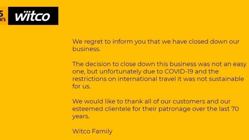Witco Chennai: Not an easy decision! 70-year-old iconic luggage brand shuts down business due to Covid-19
