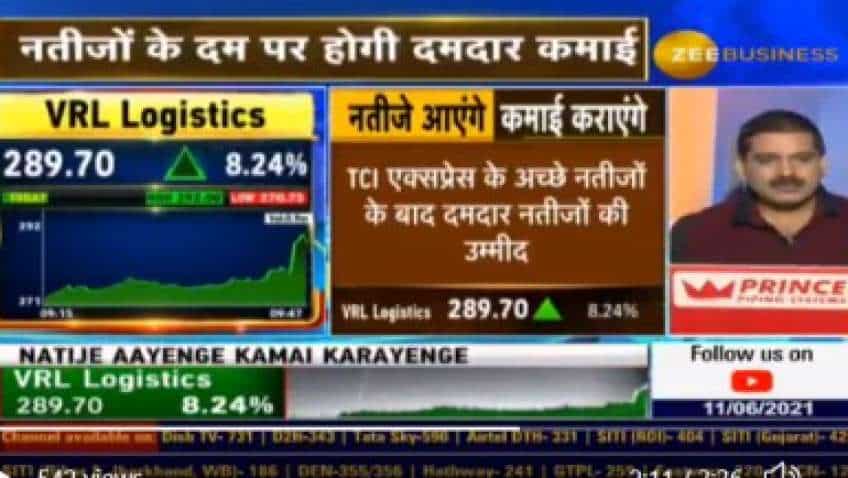 VRL Logistics to report spectacular results, expects Zee Business analyst – stock surges 20%, share price hits new 52-week high VRL Logistics to report spectacular results, expects Zee Business analyst – stock surges 20%, share price hits new 52-week high