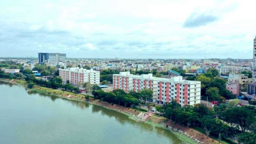 2BHK houses for poor with lake view come up in Hyderabad