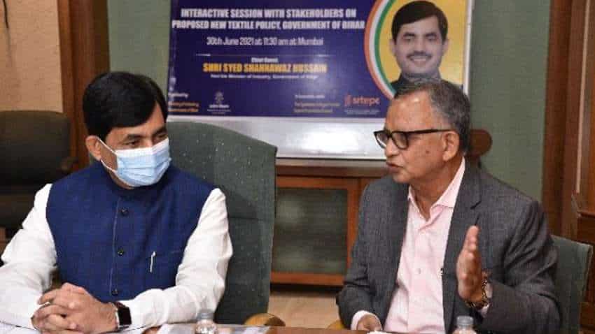DRAFT TEXTILE POLICY: Bihar Industry Minister Shahnawaz Hussain holds discussion with Mumbai's Synthetic Rayon Textile Export Promotion Council - TOP THINGS TO KNOW DRAFT TEXTILE POLICY: Bihar Industry Minister Shahnawaz Hussain holds discussion with Mumbai's Synthetic Rayon Textile Export Promotion Council - TOP THINGS TO KNOW