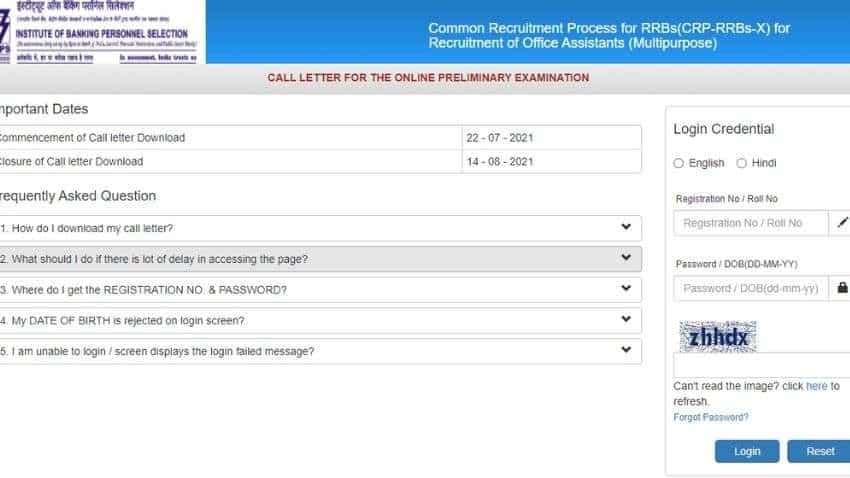 IBPS RRB Clerk Admit Card 2021 RELEASED on ibps.in; follow THESE simple steps to DOWNLOAD - Check exam pattern for IBPS RRB Clerk Exam 2021 IBPS RRB Clerk Admit Card 2021 RELEASED on ibps.in; follow THESE simple steps to DOWNLOAD - Check exam pattern for IBPS RRB Clerk Exam 2021