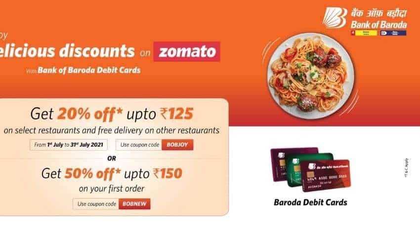 HURRY! Enjoy DELICIOUS DISCOUNTS on Zomato by using Bank of Baroda debit cards, offer valid till July 31 - check all details of the offers here