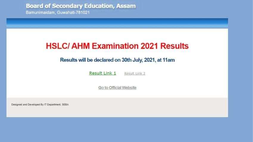 SEBA Assam Board to DECLARE HSLC results 2021 TODAY at 11 AM, see how