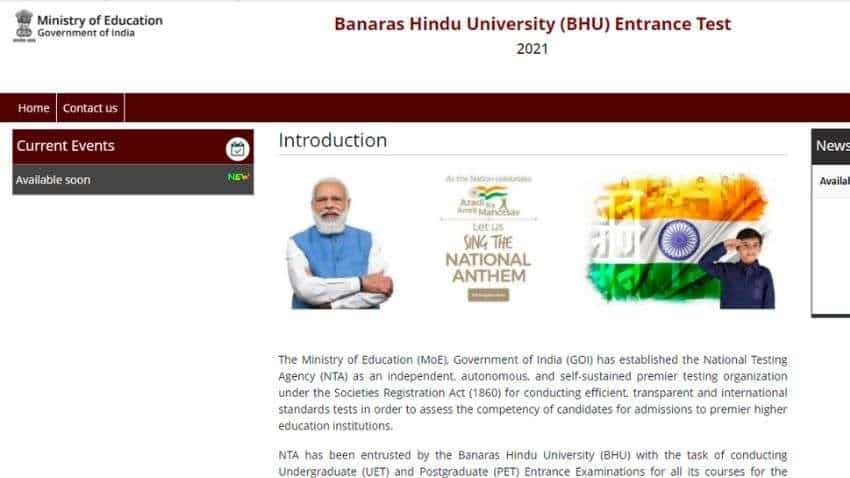 NTA Banaras Hindu University Entrance test details on UET and PET 2021 EXPECTED SOON at bhuet.nta.nic.in - Check KEY DETAILS here