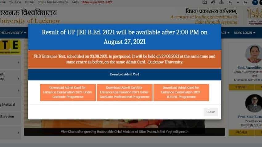 UP BEd JEE 2021 Results To Be DECLARED TODAY At Lkouniv.ac.in; Check ...