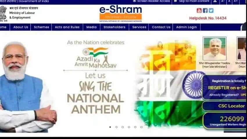 e-SHRAM Portal Registration: Check THIS direct link to REGISTER; e-Shram Card BENEFITS provided by Modi government 