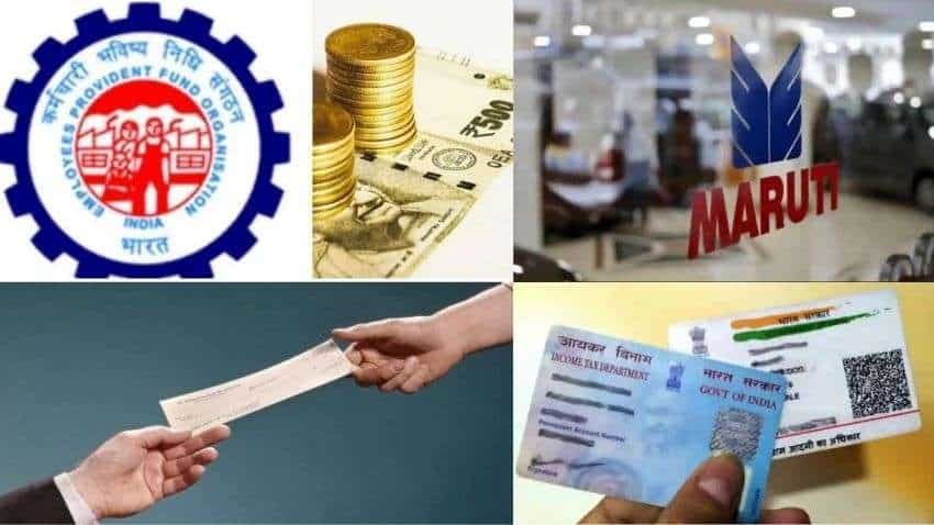 New PF and cheque rules, gas cylinder price, car insurance, Aadhaar-PAN linking, Maruti Suzuki car rates - KNOW MAJOR CHANGES happening from TODAY