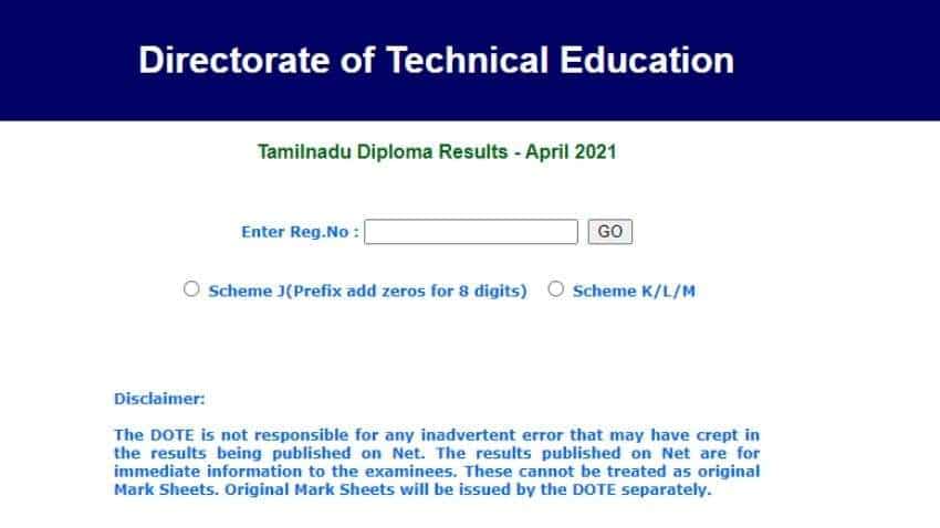 TNDTE diploma result 2021 Tamil Nadu: DECLARED at tndte.gov.in - Check step-by-step guide here 
