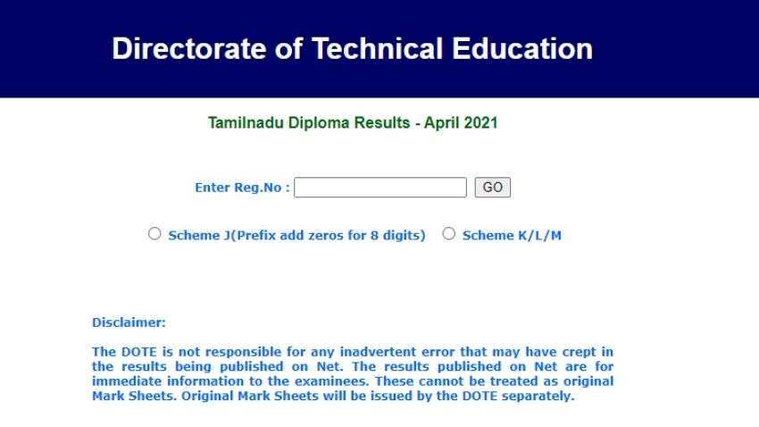 TNDTE diploma result 2021 Tamil Nadu: DECLARED at tndte.gov.in - Check step-by-step guide here 