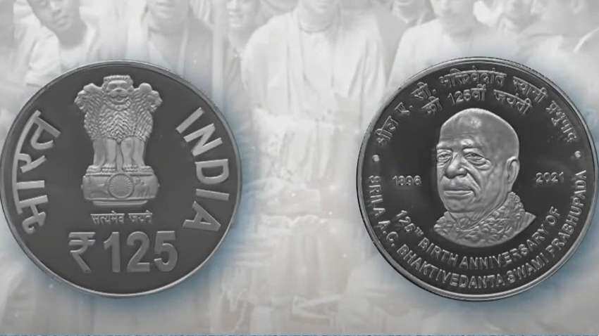 PM Narendra Modi releases a special Rs 125 coin on occasion of 125th Birth Anniversary of Srila Bhaktivedanta Swami Prabhupada