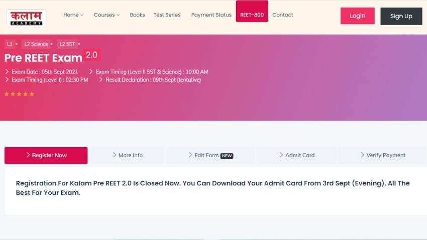 Kalam Academy Pre REET 2.0 admit card to RELEASE TODAY, exam on September 5 - Check how to DOWNLOAD hall ticket and FULL SCHEDULE here