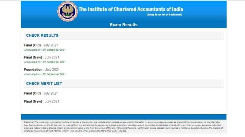 ICAI CA final result July 2021 RELEASED, see step-by-step guide to DOWNLOAD - Check KEY DETAILS here
