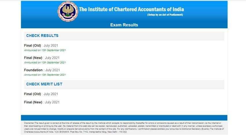 ICAI CA final result July 2021 RELEASED, see step-by-step guide to DOWNLOAD - Check KEY DETAILS here ICAI CA final result July 2021 RELEASED, see step-by-step guide to DOWNLOAD - Check KEY DETAILS here