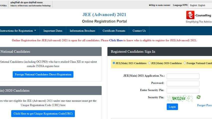 JEE Advanced 2021 registration last date today; check full schedule, see how to view syllabus and previous years' question papers JEE Advanced 2021 registration last date today; check full schedule, see how to view syllabus and previous years' question papers
