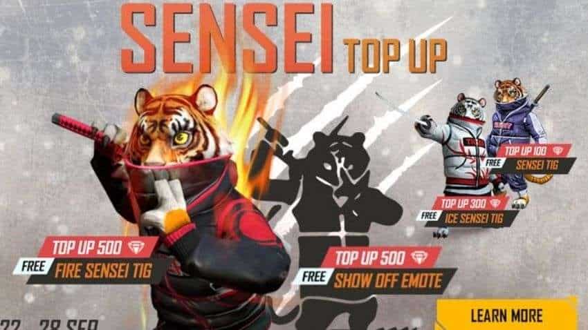 Garena Free Fire latest update: Sensei Tig Top-Up event to end on September 28;  Check how to get latest Free Fire redeem codes