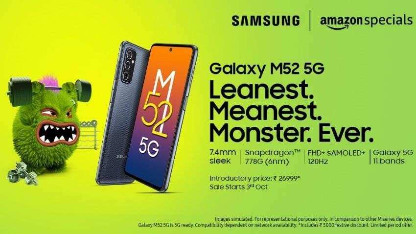 Samsung Galaxy M52 5G launched with 5,000mAH battery: Check price, offers and availability Samsung Galaxy M52 5G launched with 5,000mAH battery: Check price, offers and availability