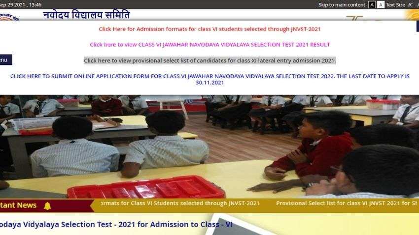 JNV Jawahar Navodaya Vidyalaya Result 2021: Results for classes 6 and 11 released at navodaya.gov.in - See how to check