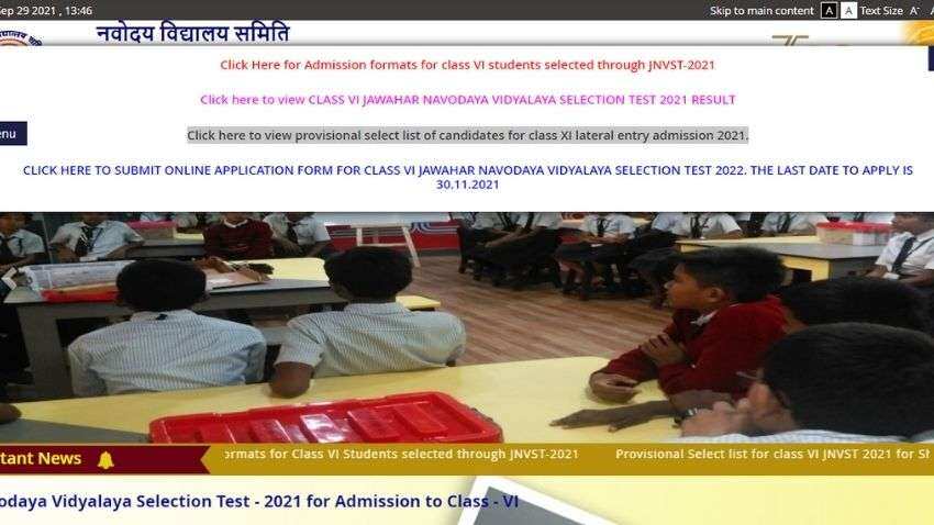 JNV Jawahar Navodaya Vidyalaya Result 2021: Results for classes 6 and 11 released at navodaya.gov.in - See how to check JNV Jawahar Navodaya Vidyalaya Result 2021: Results for classes 6 and 11 released at navodaya.gov.in - See how to check