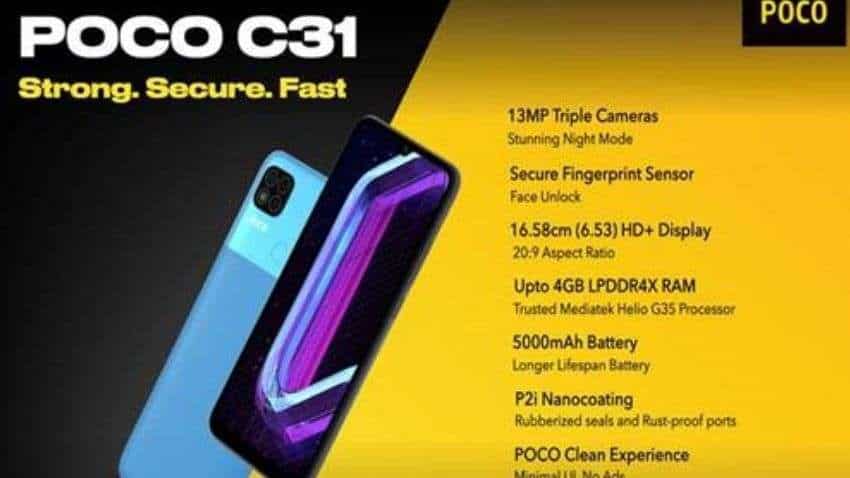Poco C31 with 5,000mAh battery launched at Rs 8,499 in India: Check bank offers, availability and more