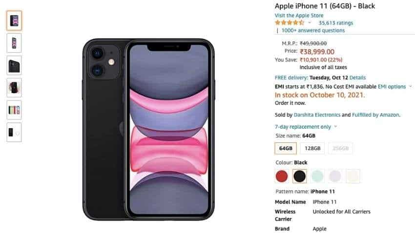 Amazon Great Indian Festival Sale: Apple Iphone 11 Is Available At Rs  38,999 - Check Details | Zee Business