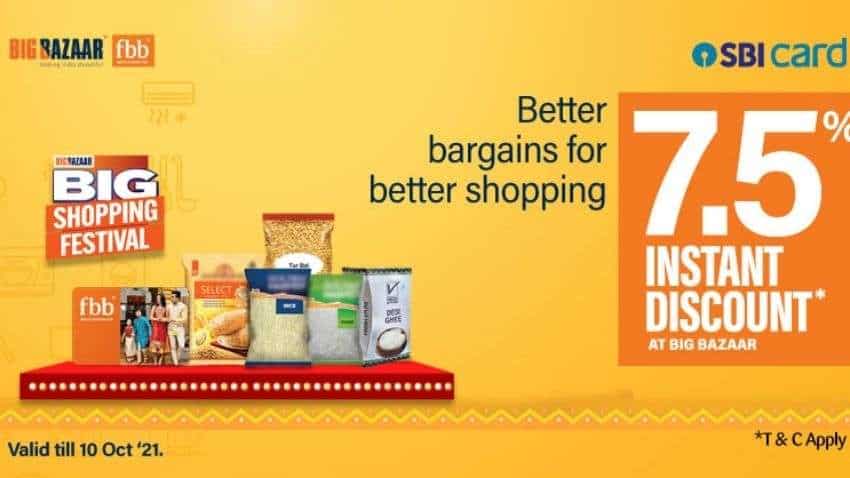 Festival Bonanza! Get 7.5% instant discount with SBI credit card at Big Bazaar, check benefits and other discounts - Offer valid till this date