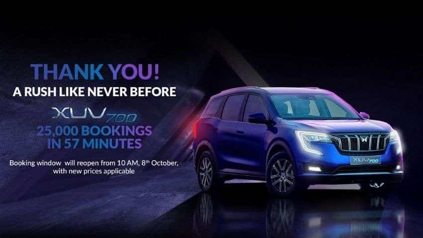 Big Milestone! Mahindra XUV700 clocks 25,000 bookings in 57 minutes, bookings to reopen again tomorrow - Check price, specs, features and more here
